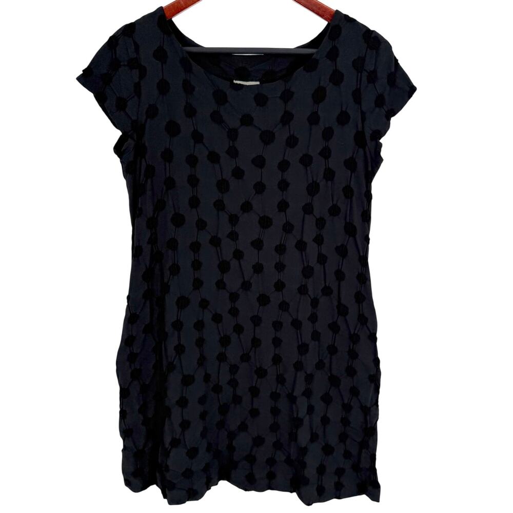 Niche Nilgun Derman Womens Sz Small Black Wearable Art Mini Dress